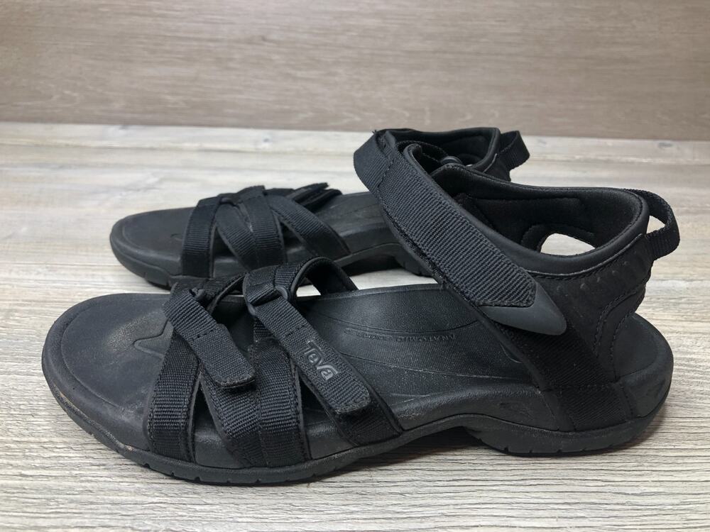 Teva Tirra Traveler Black Sandals Womens Size 6.5